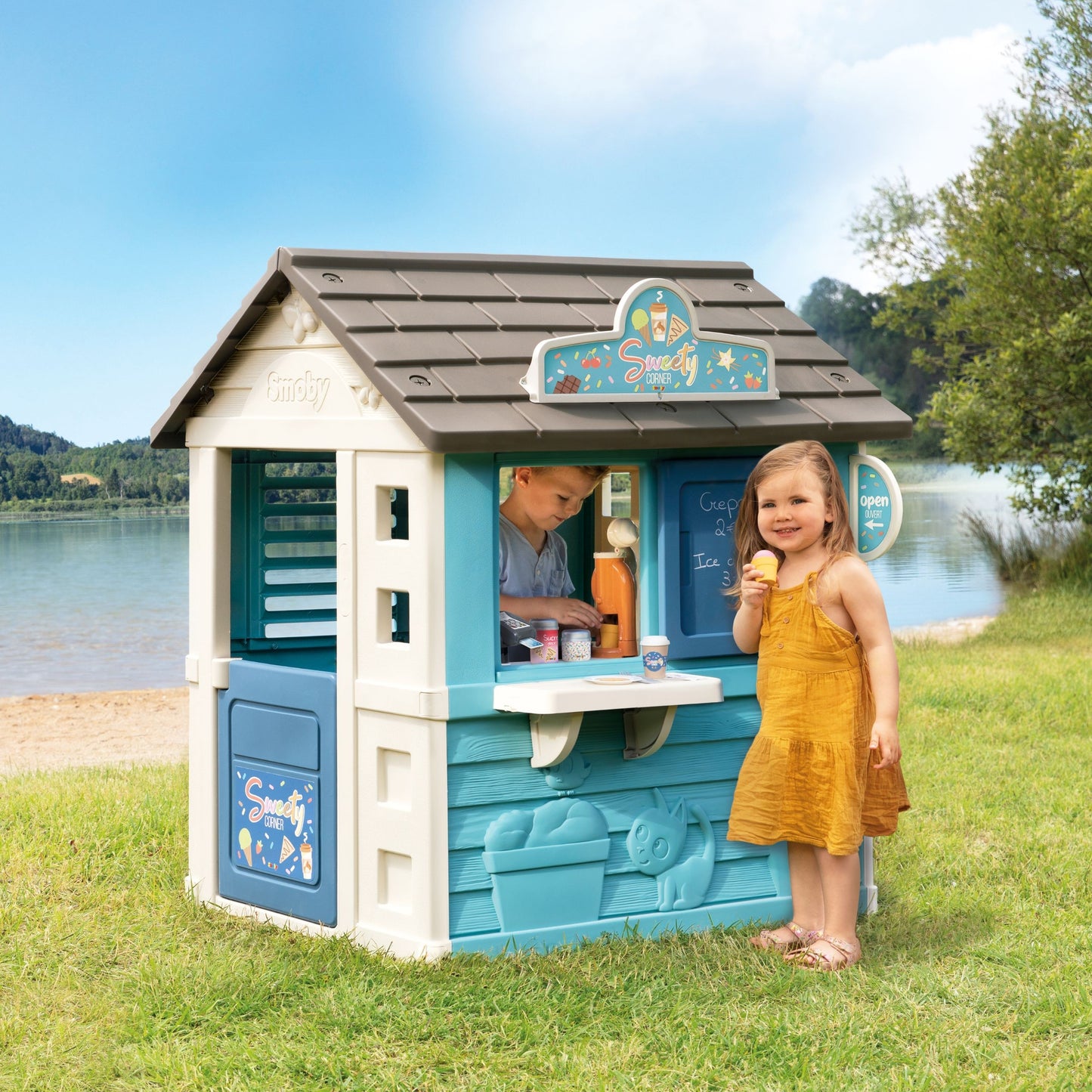 SMOBY Garden House Sweety Corner Ledainė – Žaidimų nameliai su priedais