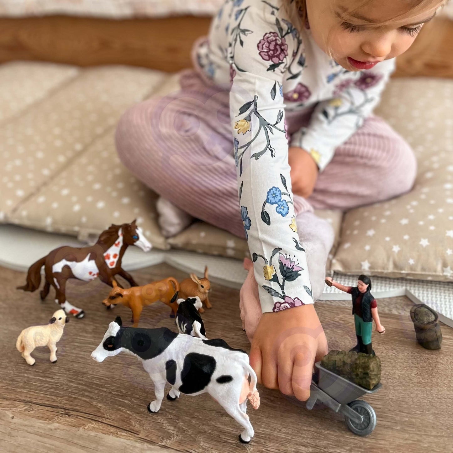 WOOPIE Happy Farm Ūkio Gyvūnų Figūrėlių Rinkinys 10 vnt.