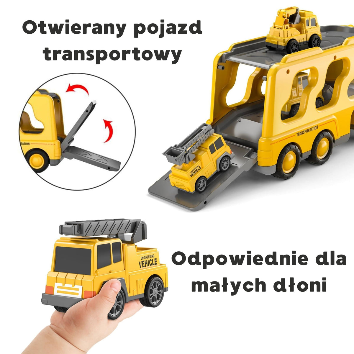 WOOPIE Kelio Pagalbos Vilkikas su 5 Automobiliais Rinkinys