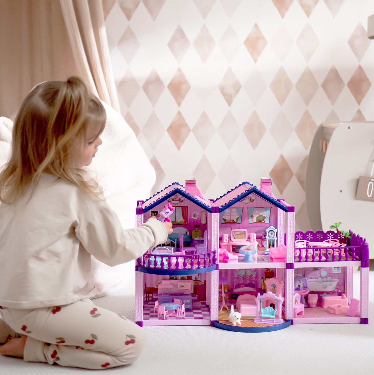 WOOPIE Lėlių Namas Poniai PONY FANTASY VILLA 120 detalių