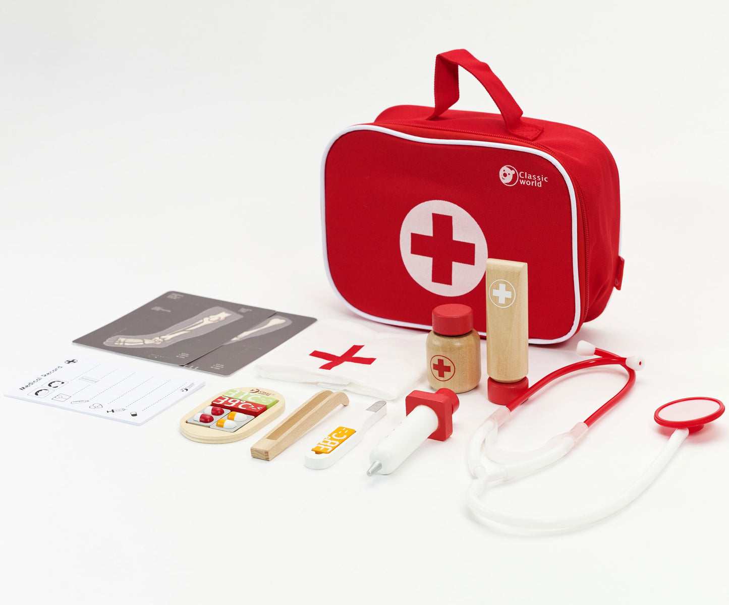 Medinio lagaminėlio viršus su rankena, uždaryta būklė – vaizdas 6