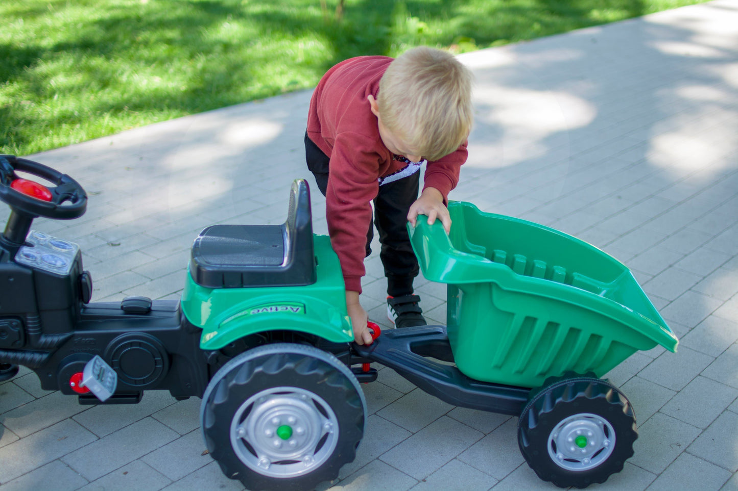 WOOPIE Farmer GoTrac MAXI Pedalinis Traktorius su Priekaba