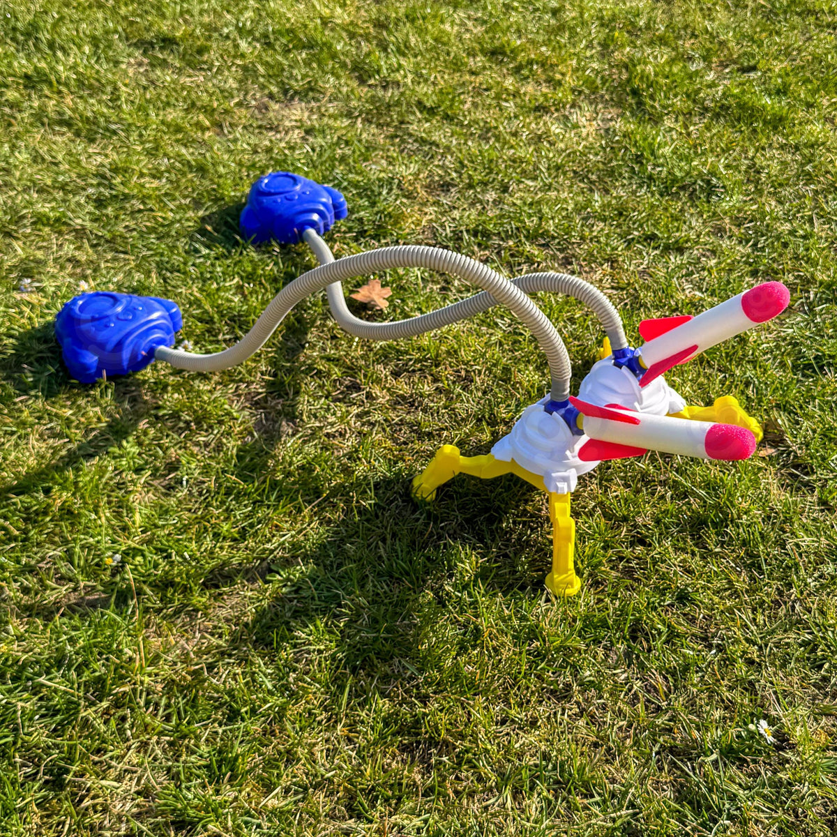 WOOPIE Dvigubas Putplasčio Raketų Paleidiklis, 6 raketos