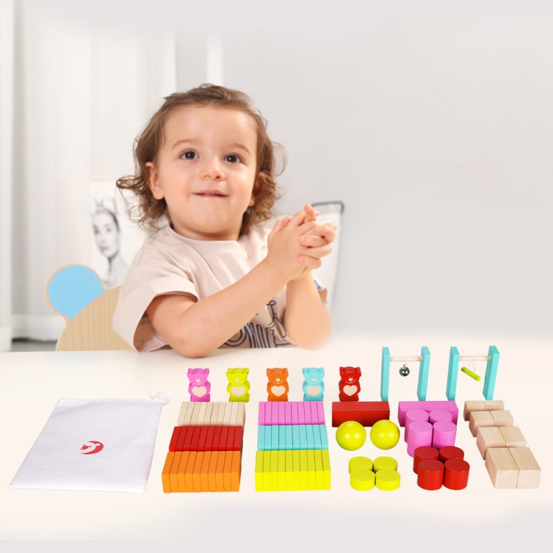 CLASSIC WORLD Mediniai domino, Teddy Bears 105 vnt – vaizdas 2