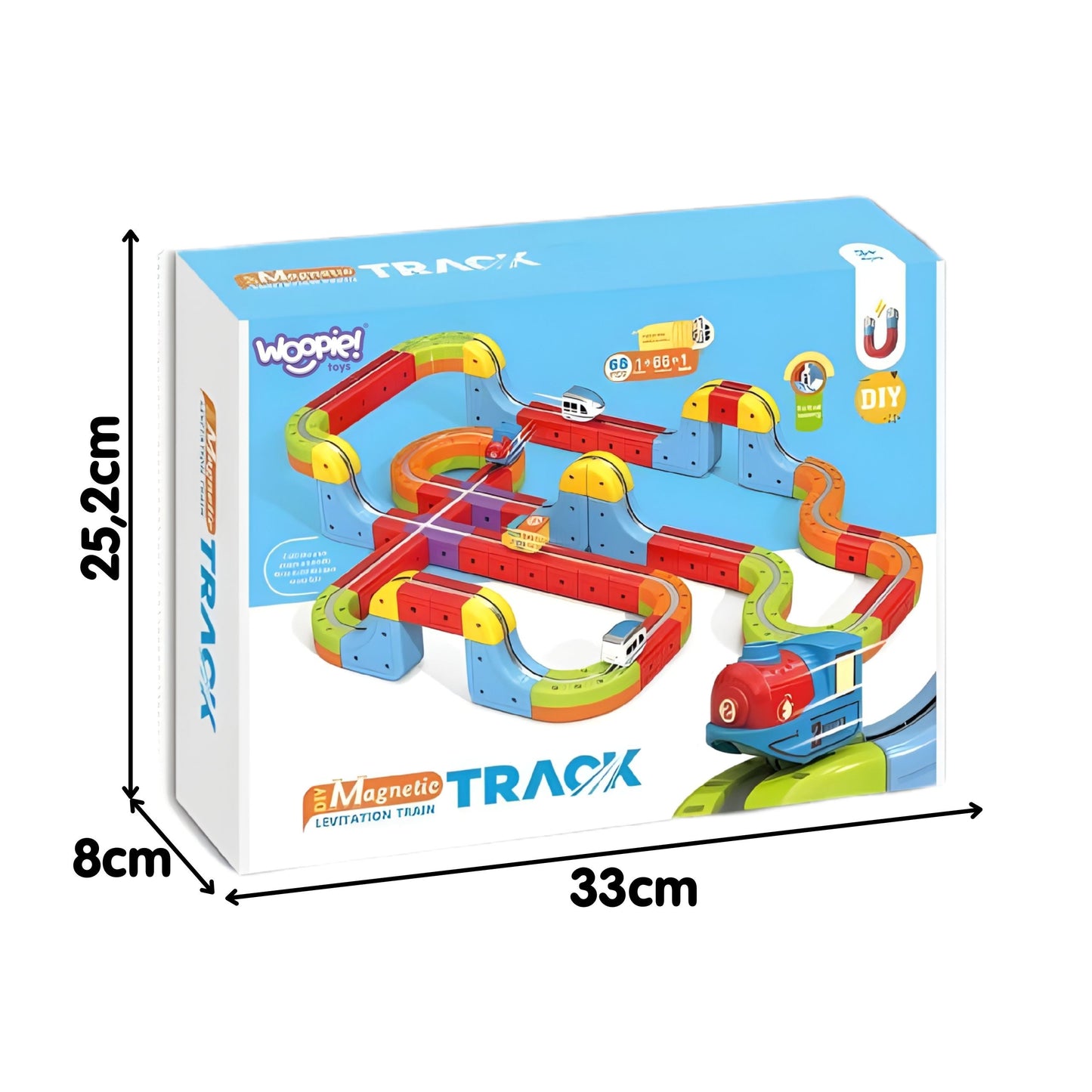 WOOPIE Magic Cube Traukinukas Magnetinė Anti-gravitacinė Trasa 68 vnt.