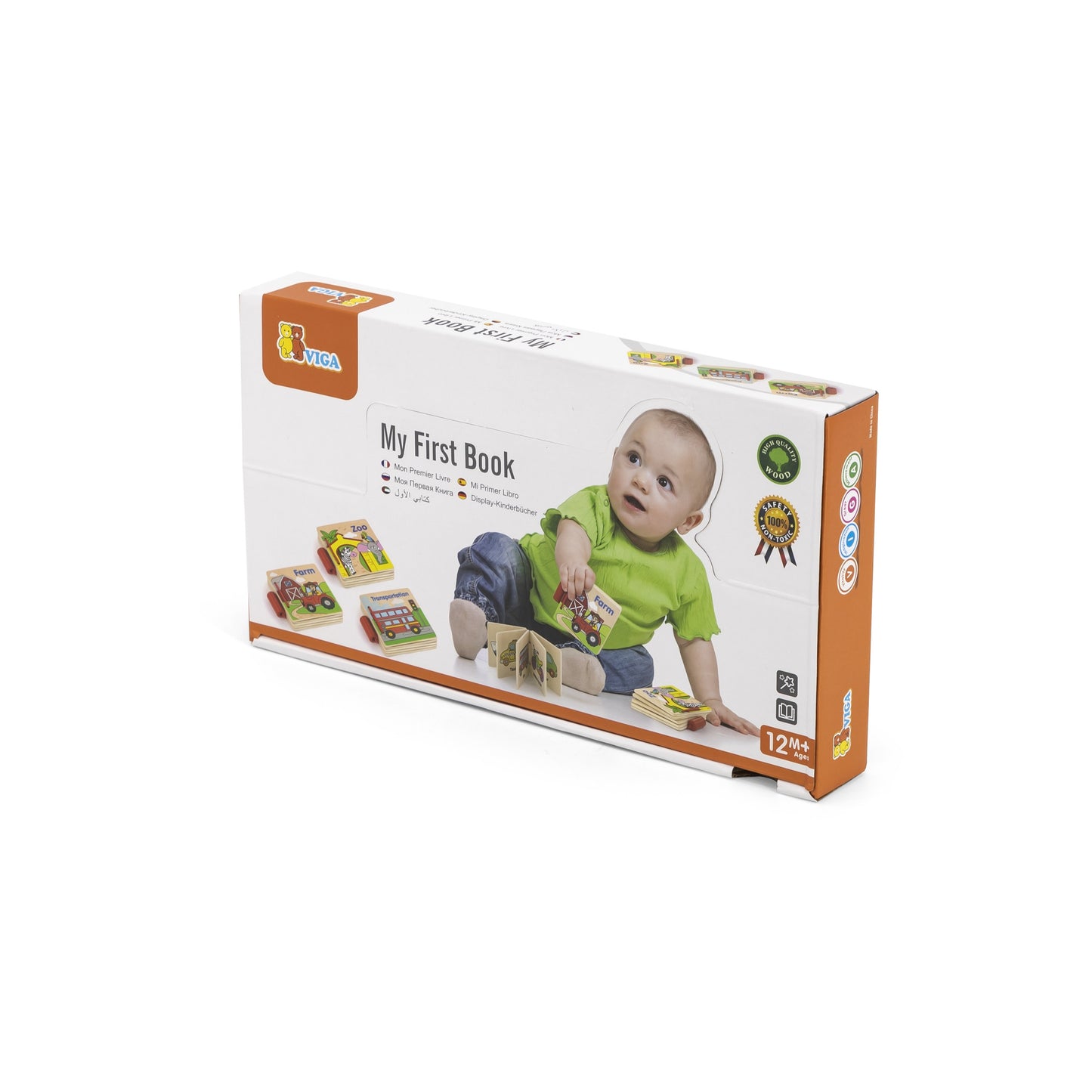 VIGA Mano pirmoji medinė knygutė vaikams nuo 12 mėn.