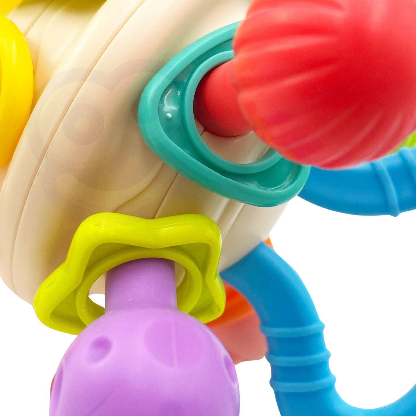 WOOPIE BABY Minkštas 2in1 Barškutis ir Kramtukas, Sensorinis Žaislas Kūdikiams (0m+) – vaizdas 10