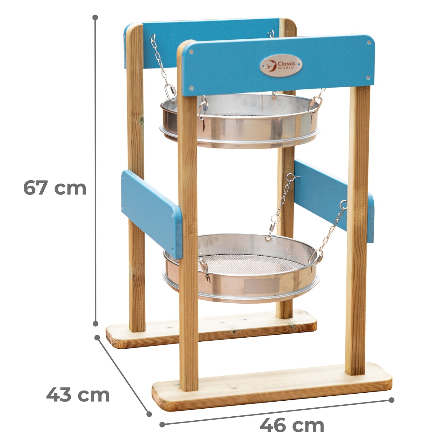 CLASSIC WORLD EDU Dvigubas medinis sietas žaidimams smėlyje – vaizdas 10