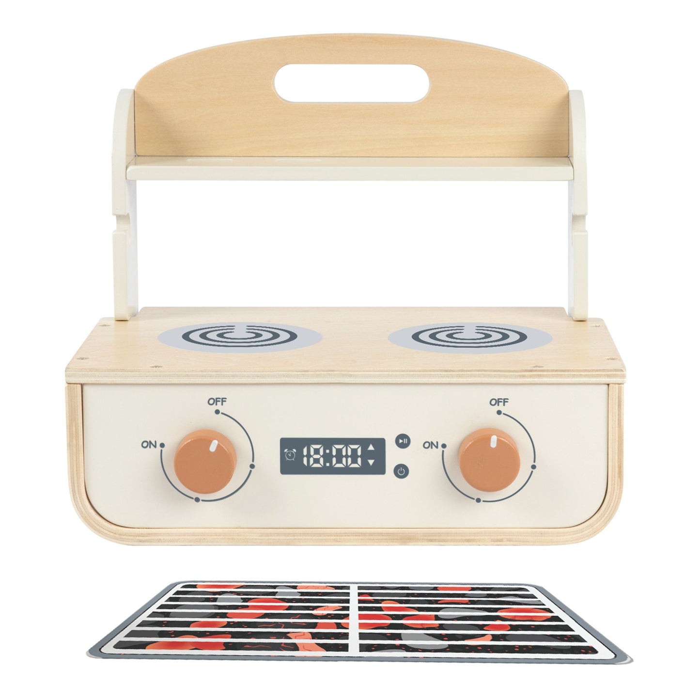 TOOKY TOY Medinė Virtuvėlė su Grilu ir Priedais Vaikams