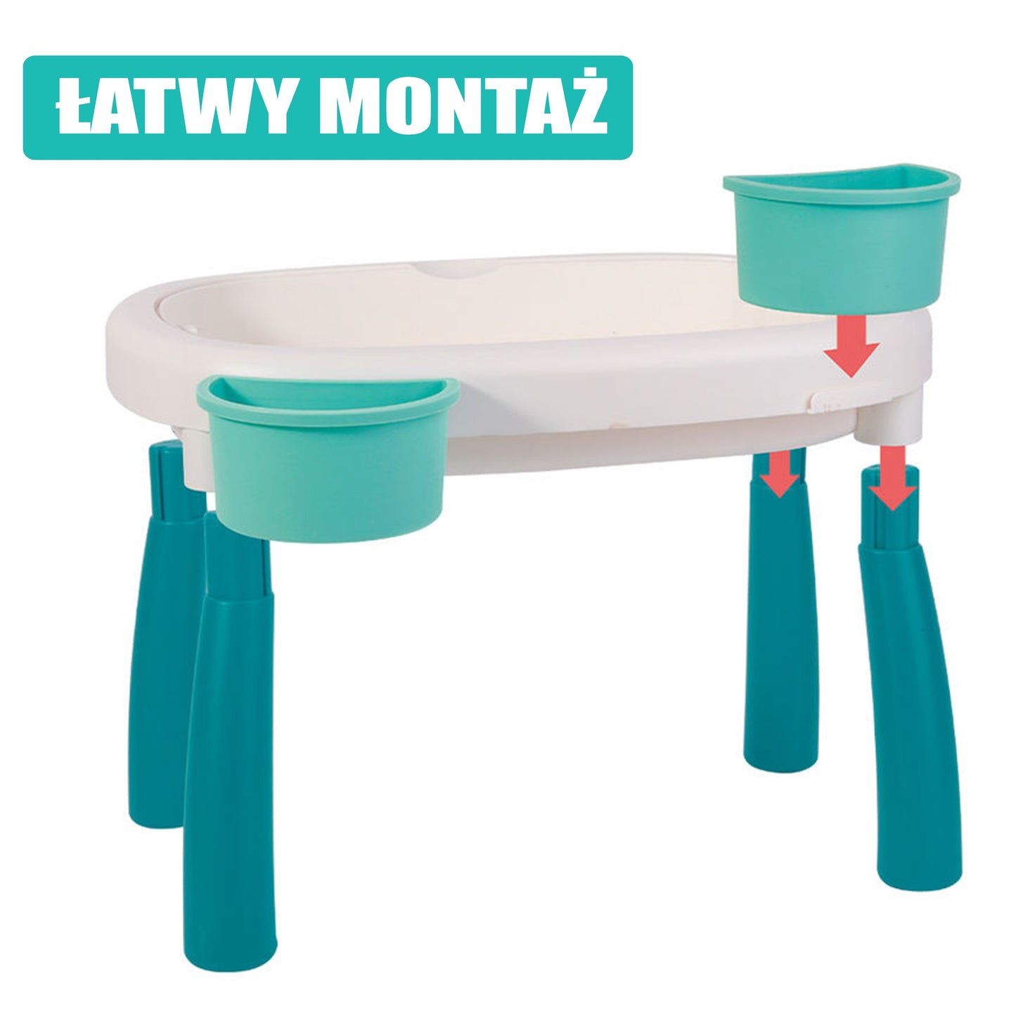 WOOPIE Vandens stalas 2in1 Smėlio dėžė, 7 dalys – vaizdas 2