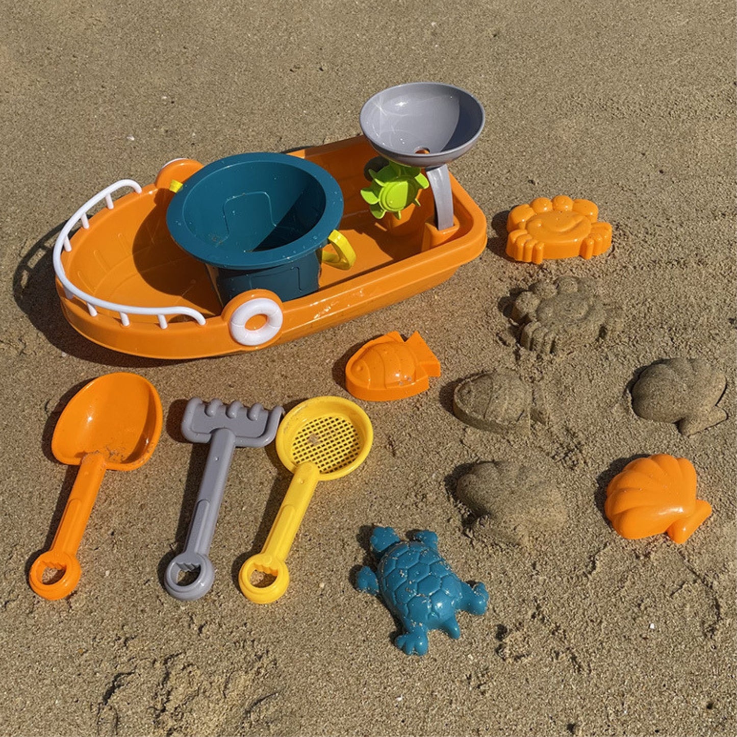 WOOPIE Laivas su priedais žaidimams smėlyje ir vandenyje – vaizdas 2