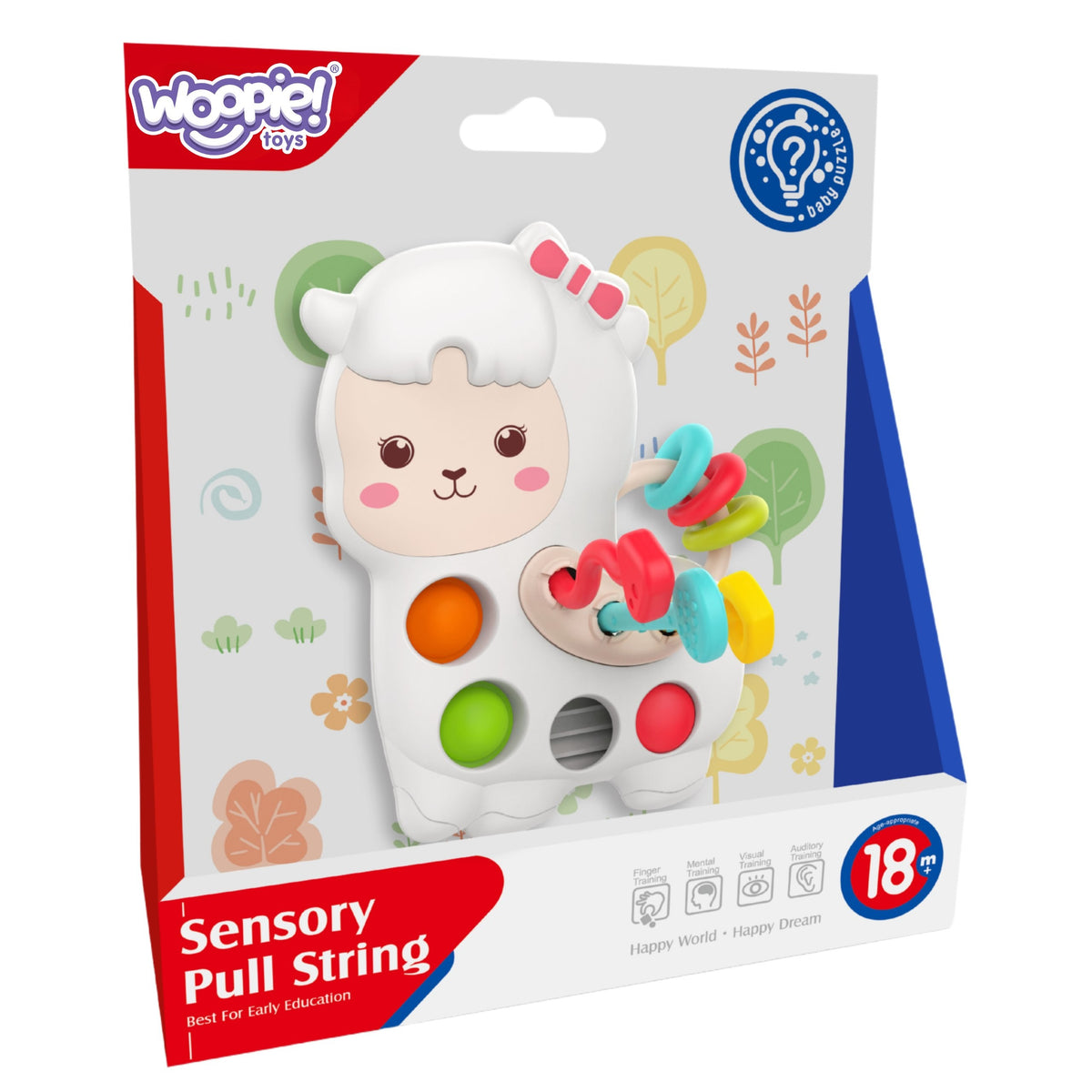 WOOPIE BABY Montessori jutiminis žaislas Lama 18m+