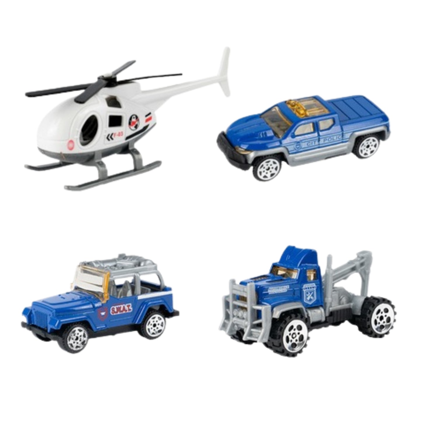 WOOPIE Policijos nuovados garažo ir stovėjimo aikštelės rinkinys, 43 dalys – vaizdas 2