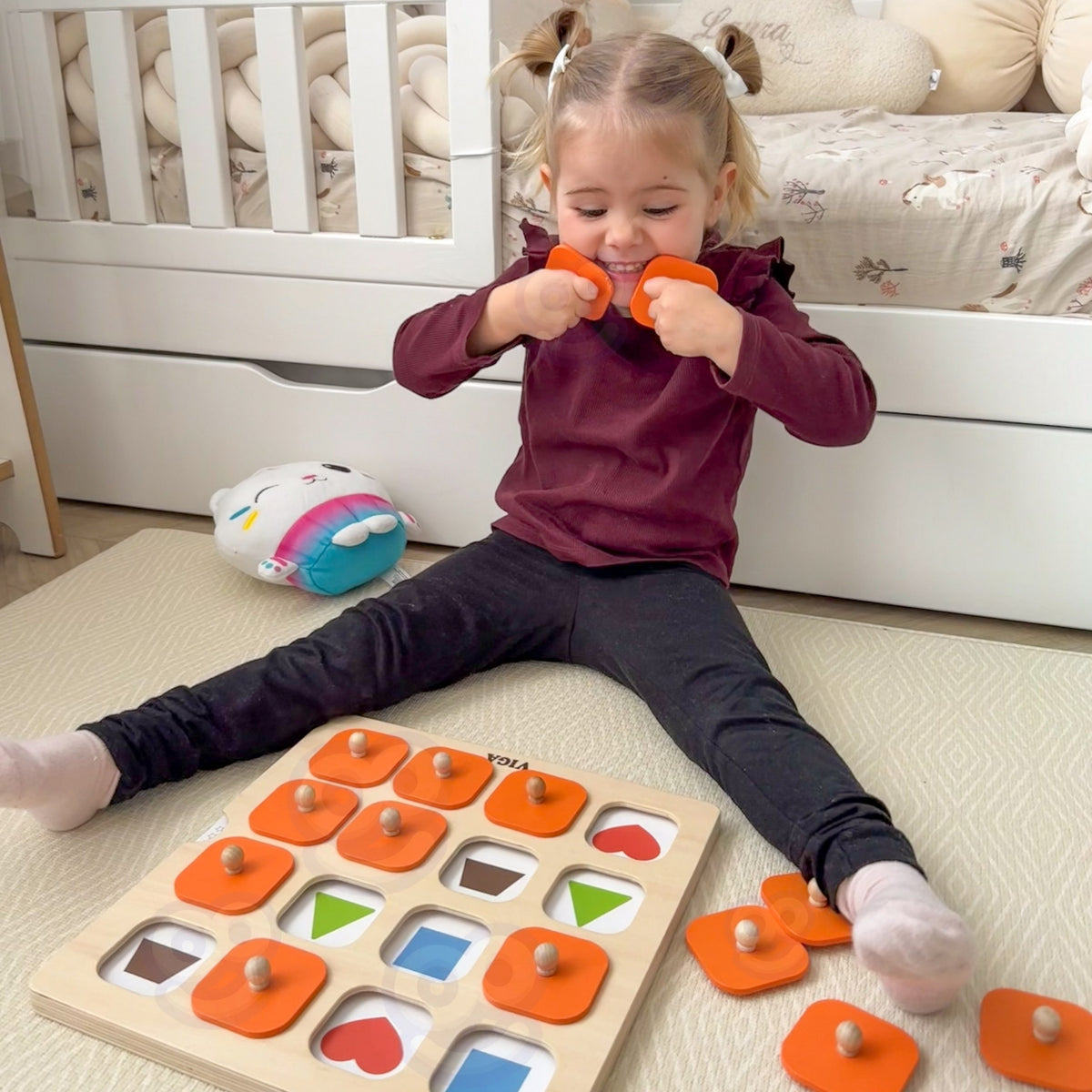 Viga Atminties žaidimas Montessori 10 kortelių vaikams