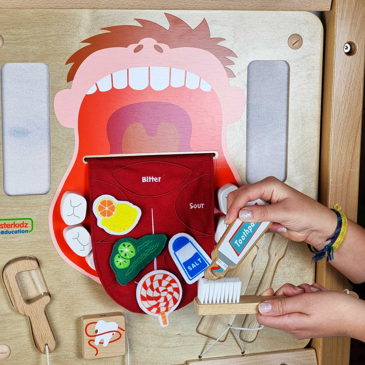 MASTERKIDZ Burnos higienos Montessori sieninė lenta