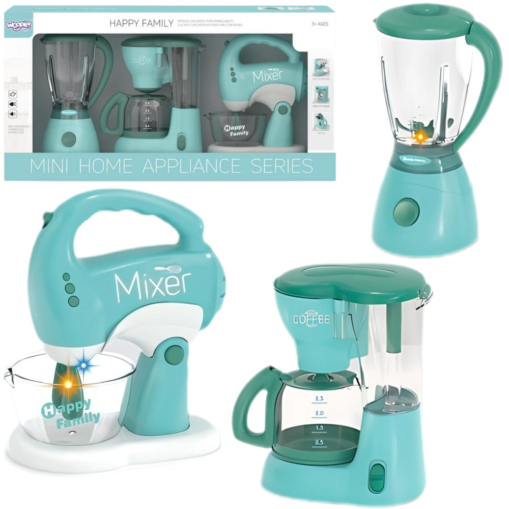 WOOPIE 3-in-1 Žaisliniai Virtuvės Prietaisai: Mikseris, Blenderis, Kombainas