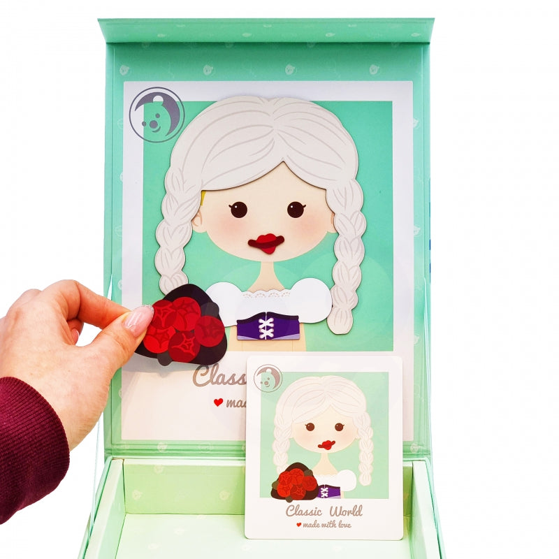 CLASSIC WORLD Magnetinis galvosūkis Fashion Photos Girls 44 vnt – vaizdas 2