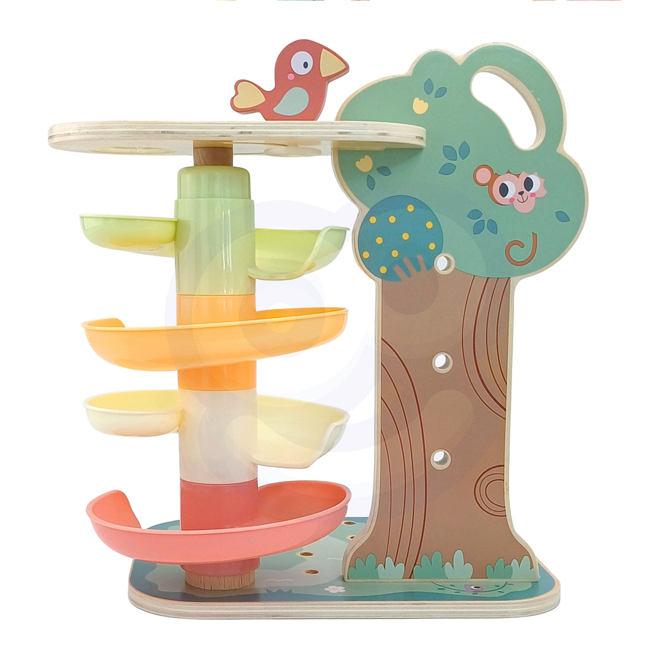 WOOPIE GREEN Lavinamasis Medis 4in1 su Rutuliukų Trasa Montessori FSC – vaizdas 6