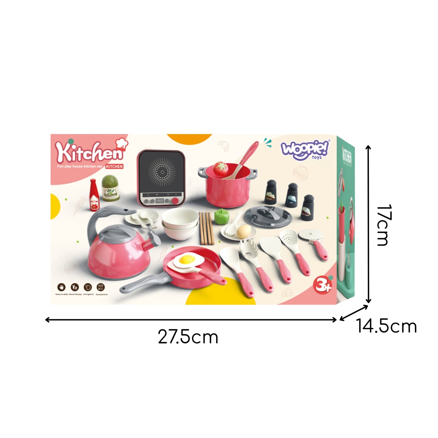 Virimo indai ir maisto elementai iš WOOPIE rožinio virėjo rinkinio – vaizdas 4