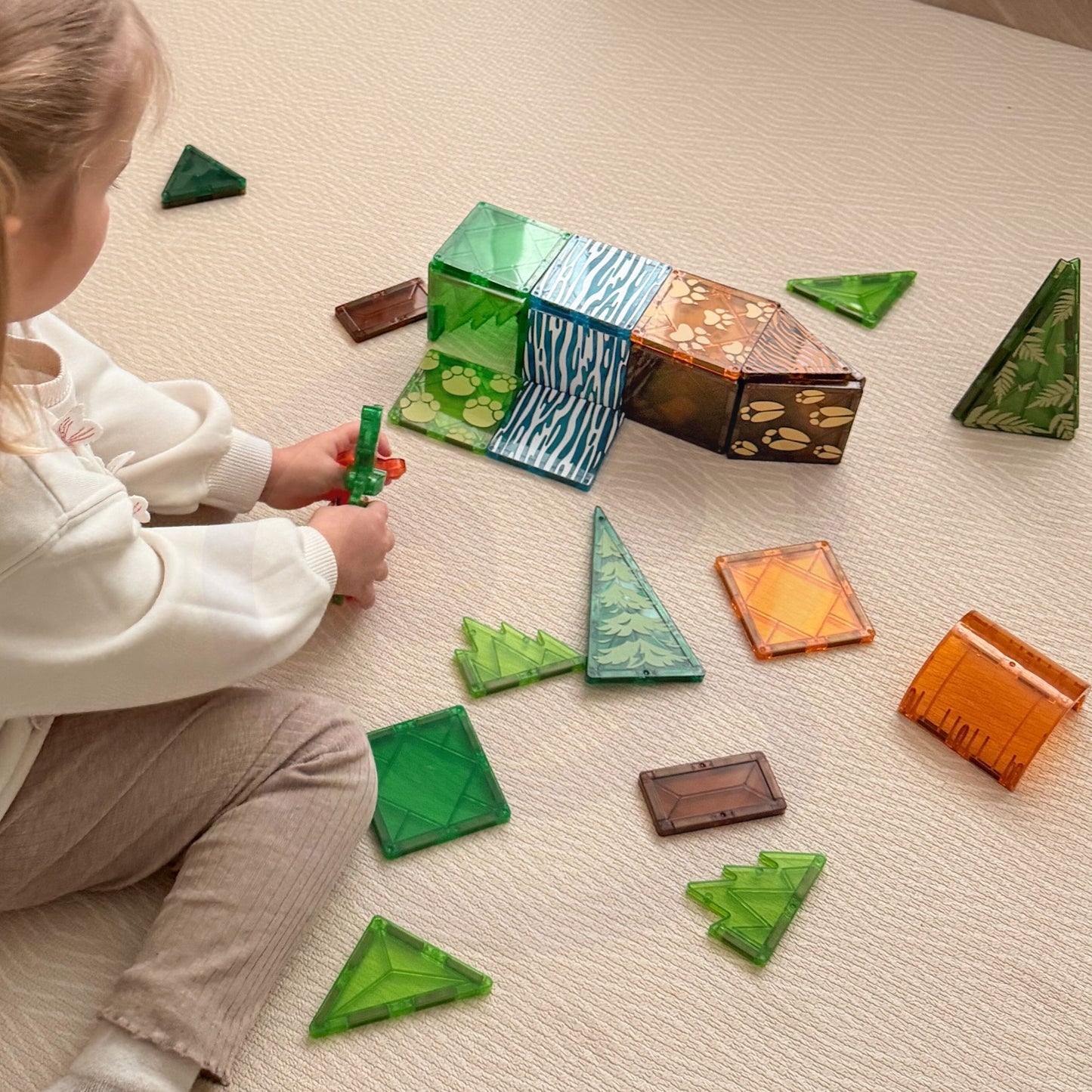 WOOPIE Magnetiniai 3D Blokeliai Džiunglių Gyvūnai 45 vnt.