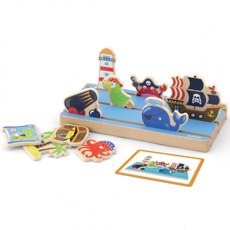 VIGA medinių mokomųjų galvosūkiai 2in1