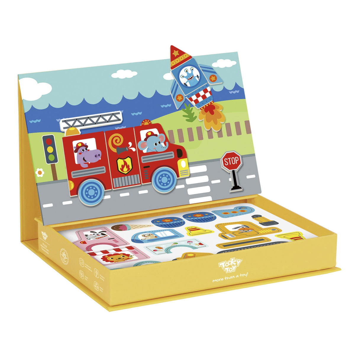 TOOKY TOY Montessori magnetinė lavinamoji dėlionė vaikams, 80 detalių