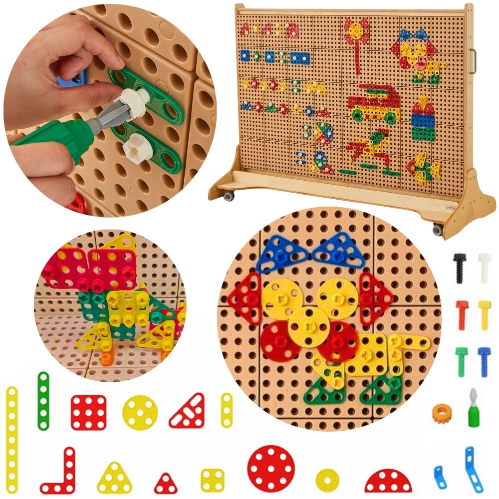MASTERKIDZ Geometrinės figūros STEM sienelėms 260 vnt. kūrybinis rinkinys