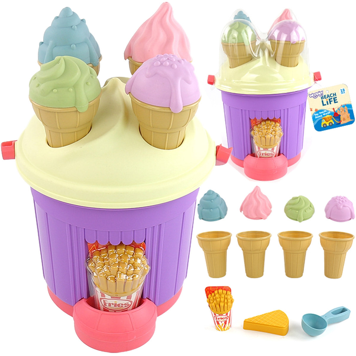 Woopie smėlio rinkinys „Ledų parduotuvė“ – pagrindinis vaizdas