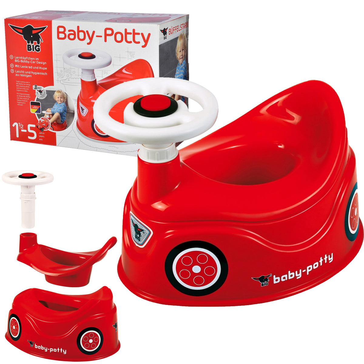 BIG New Bobby Car naktipuodis su vairu vaikams