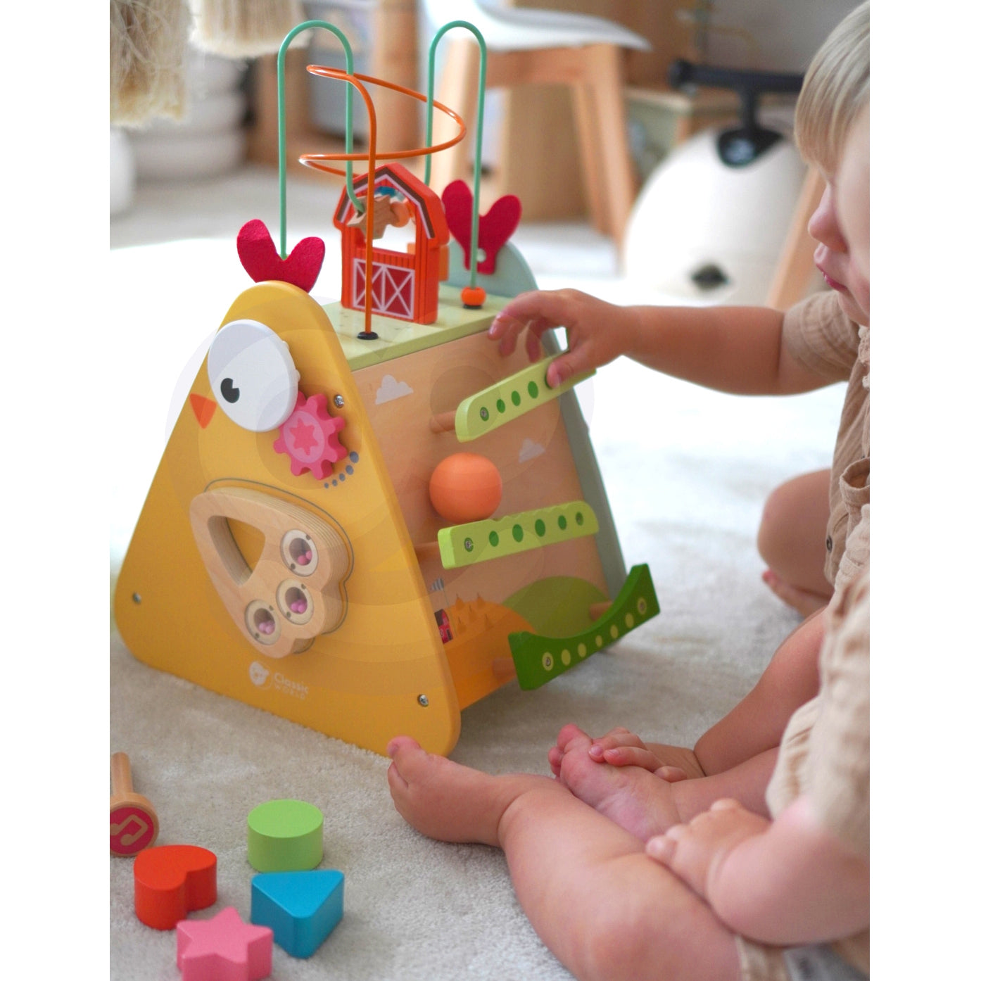 CLASSIC WORLD Montessori 10-in-1 edukacinis kubas „Laimingas ūkis“ XXL – vaizdas 3