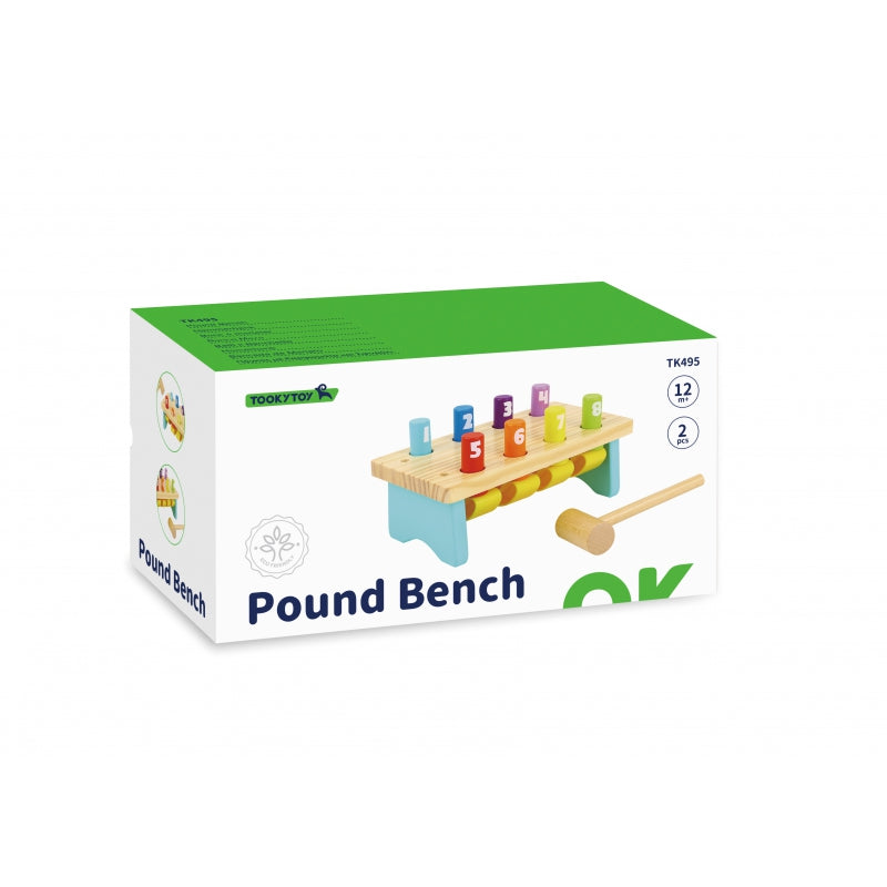 TOOKY TOY medinis kalimo stalas su plaktuku