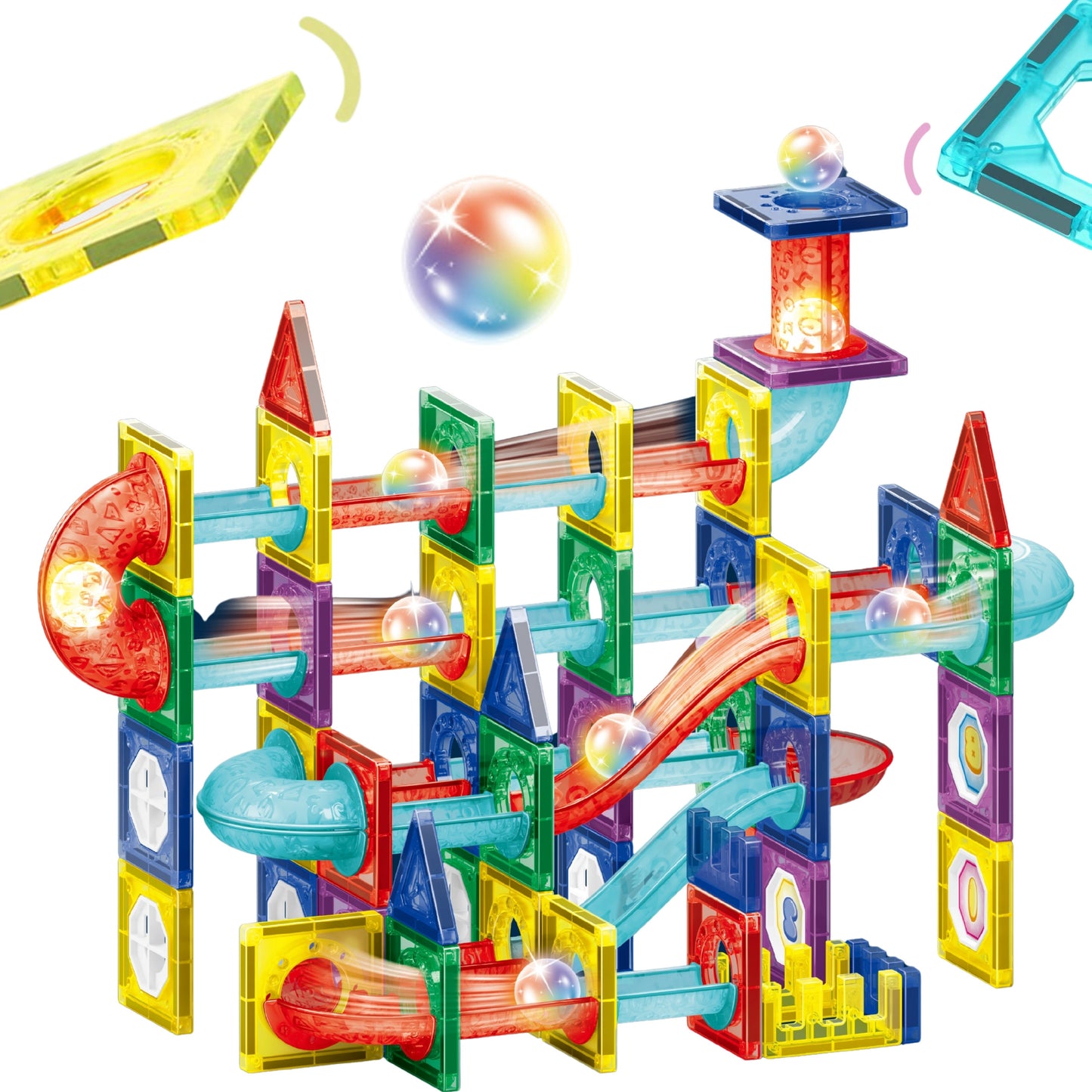 WOOPIE Magnetinis 3D Konstruktorius Kamuoliukų Trasa 105 vnt.