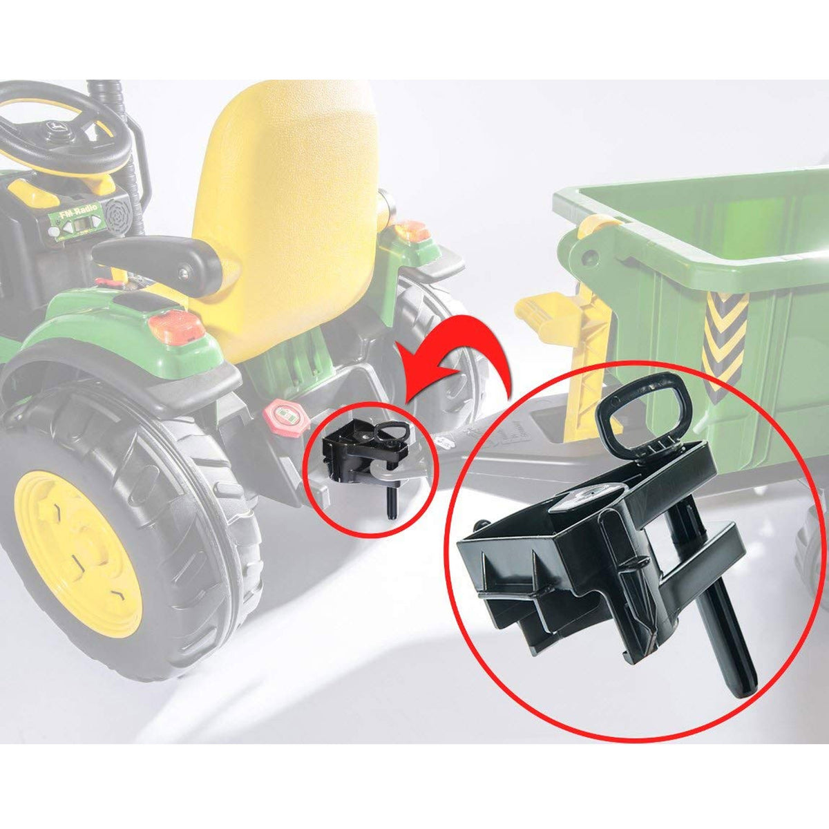 Rolly Toys adapteris Peg Perego traktoriams su priekabomis
