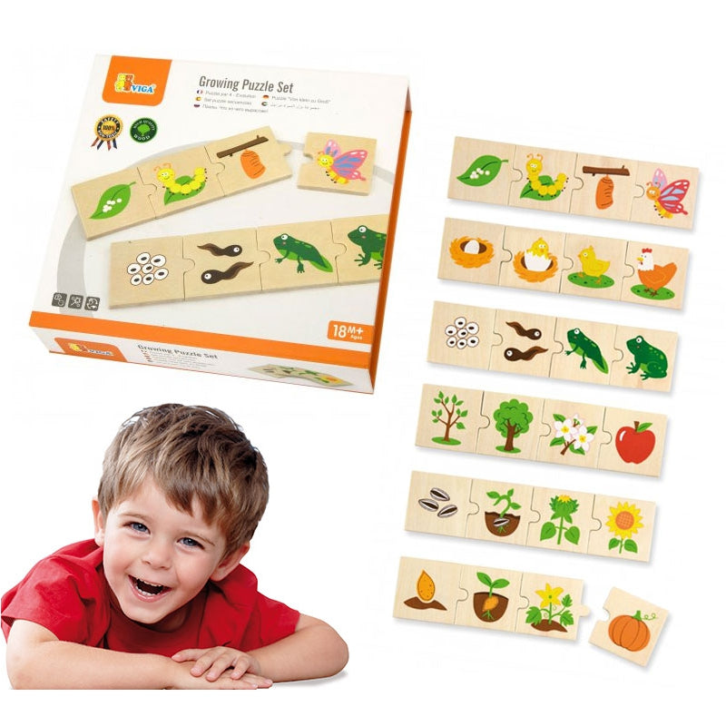 VIGA medinė dėlionė Gyvūnų ir augalų auginimas