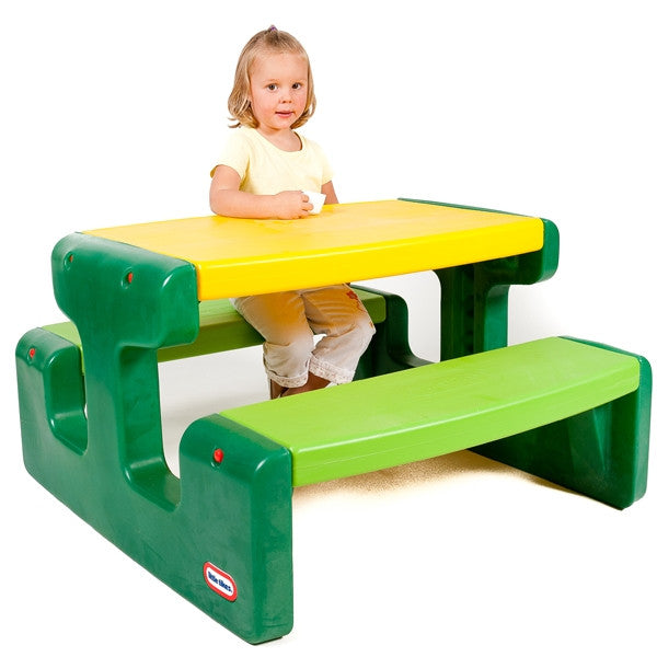Little Tikes Didelė Vaikiška Pikniko Staliukas Žalias 6 Vaikams