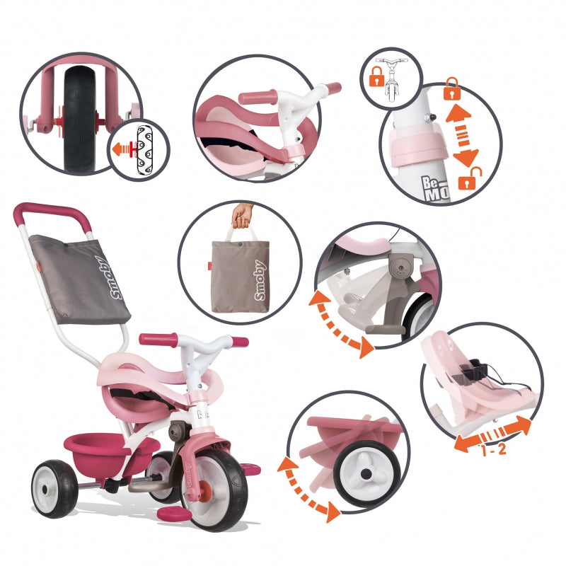 SMOBY Be Move Comfort triratis rožinis