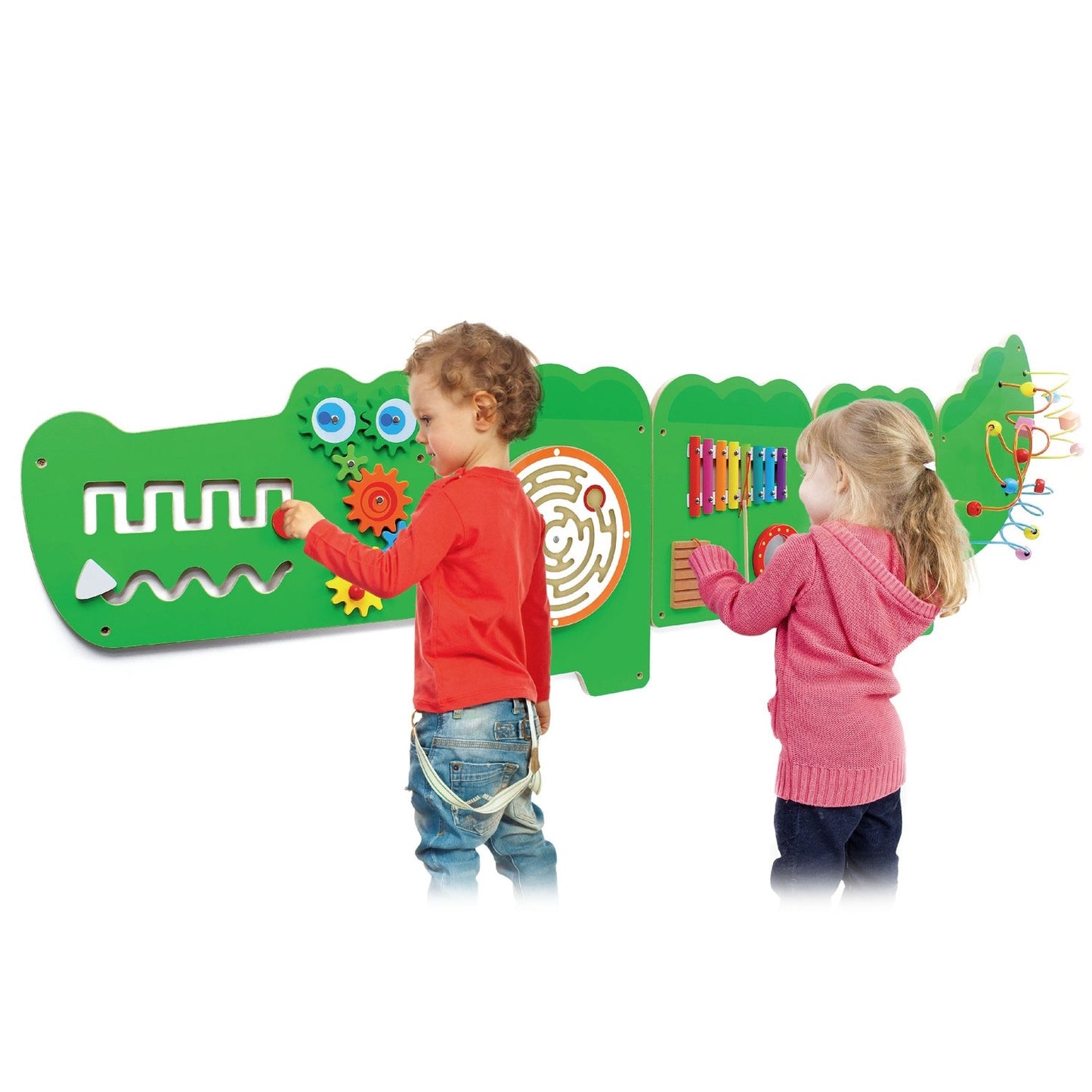VIGA Sensorinė lavinamoji lenta Krokodilas (Montessori, FSC) – vaizdas 7
