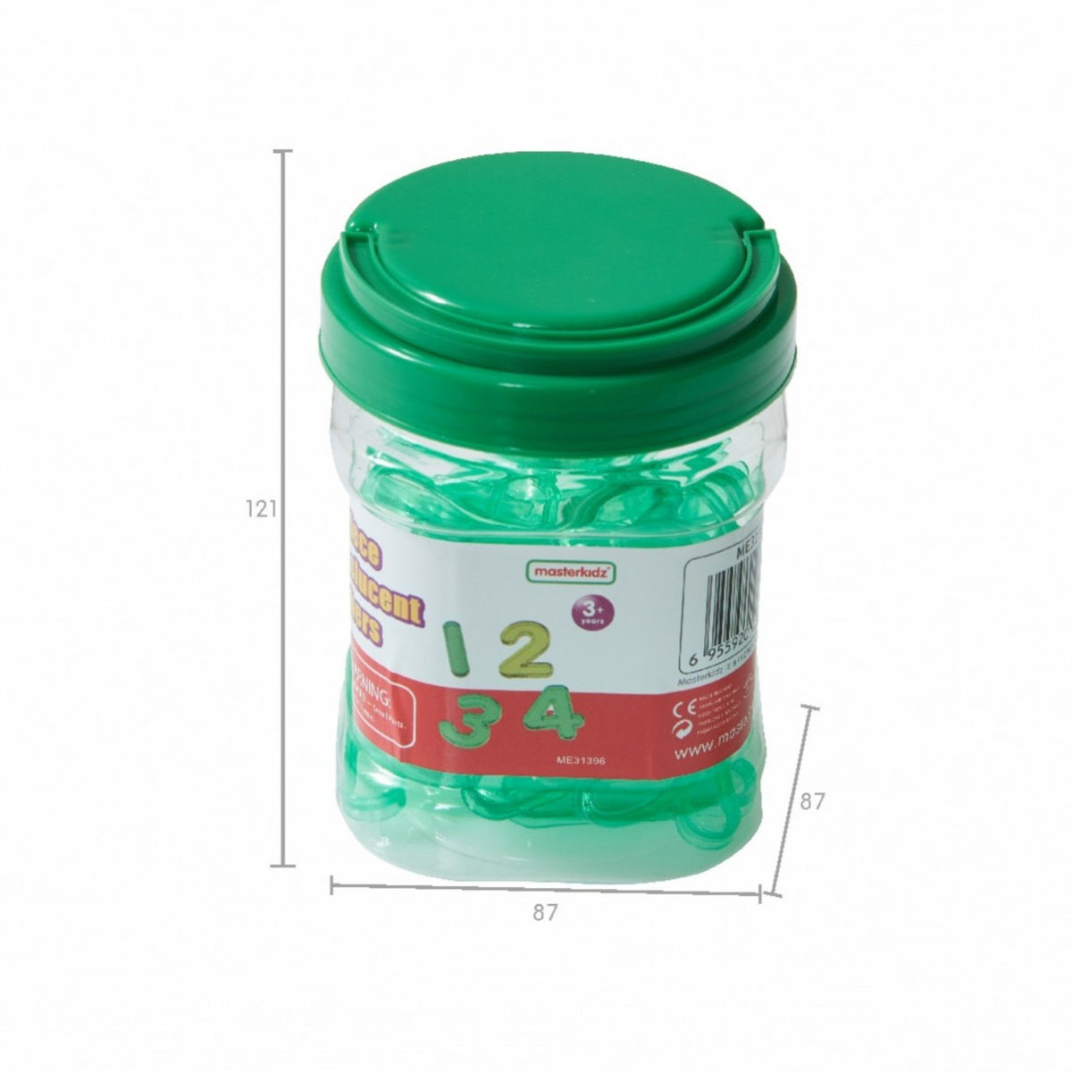 MASTERKIDZ Skaidrūs Skaičiai Matematikai ant Šviesos Plokštės – 55 mm