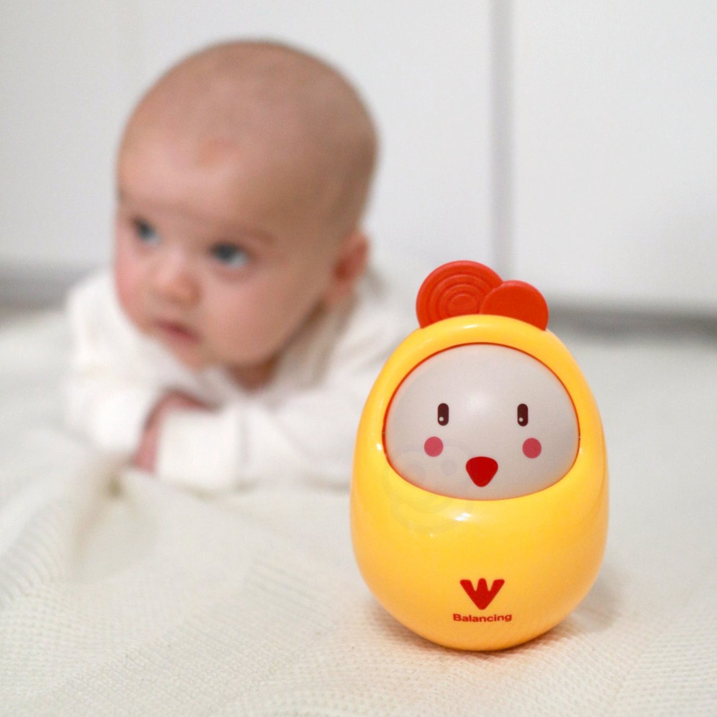 WOOPIE BABY Viščiukas Vańka Vstańka su melodijomis, žalias ir geltonas, pasviręs – vaizdas 2