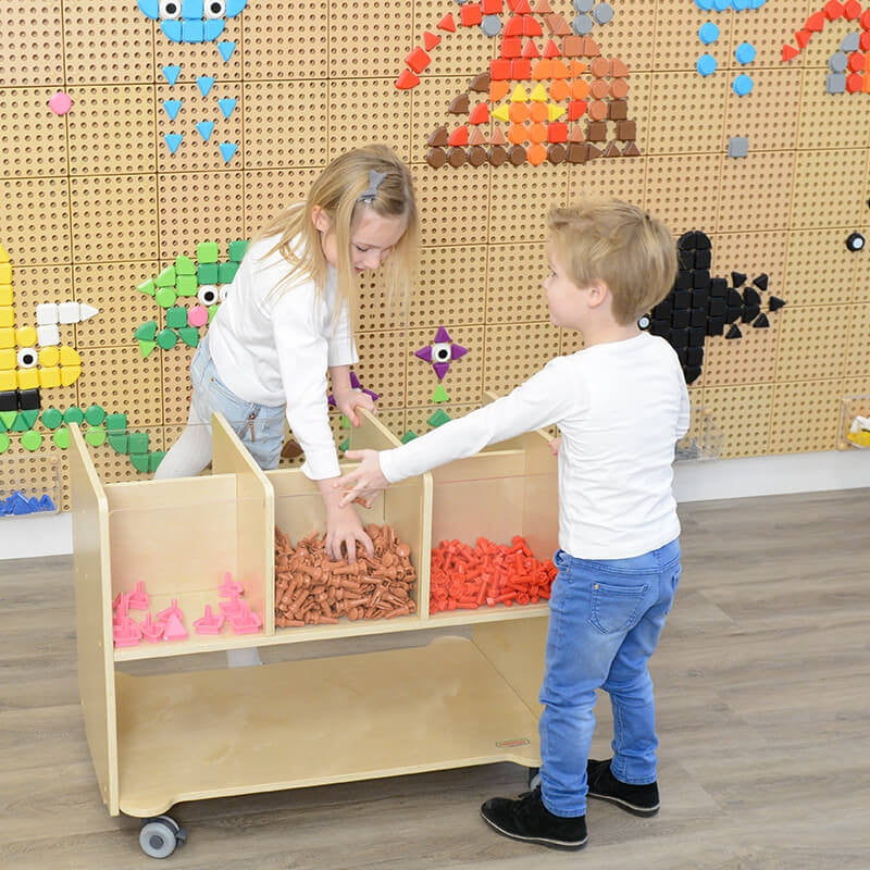 MASTERKIDZ 64 geometrinių kaištelių rinkinys STEM lentoms