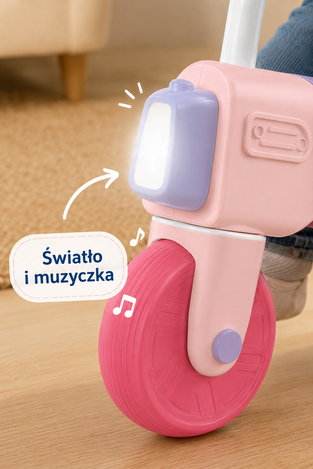WOOPIE Balansinis dviratukas su garsu 18m+ Rožinis
