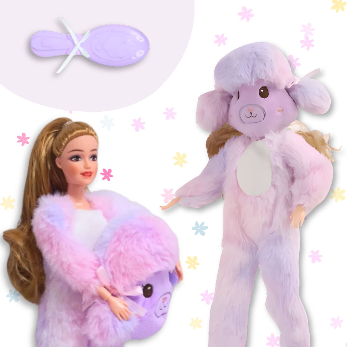 WOOPIE ROYAL Lėlė Emi su violetiniu avytės kostiumu – vaizdas 2