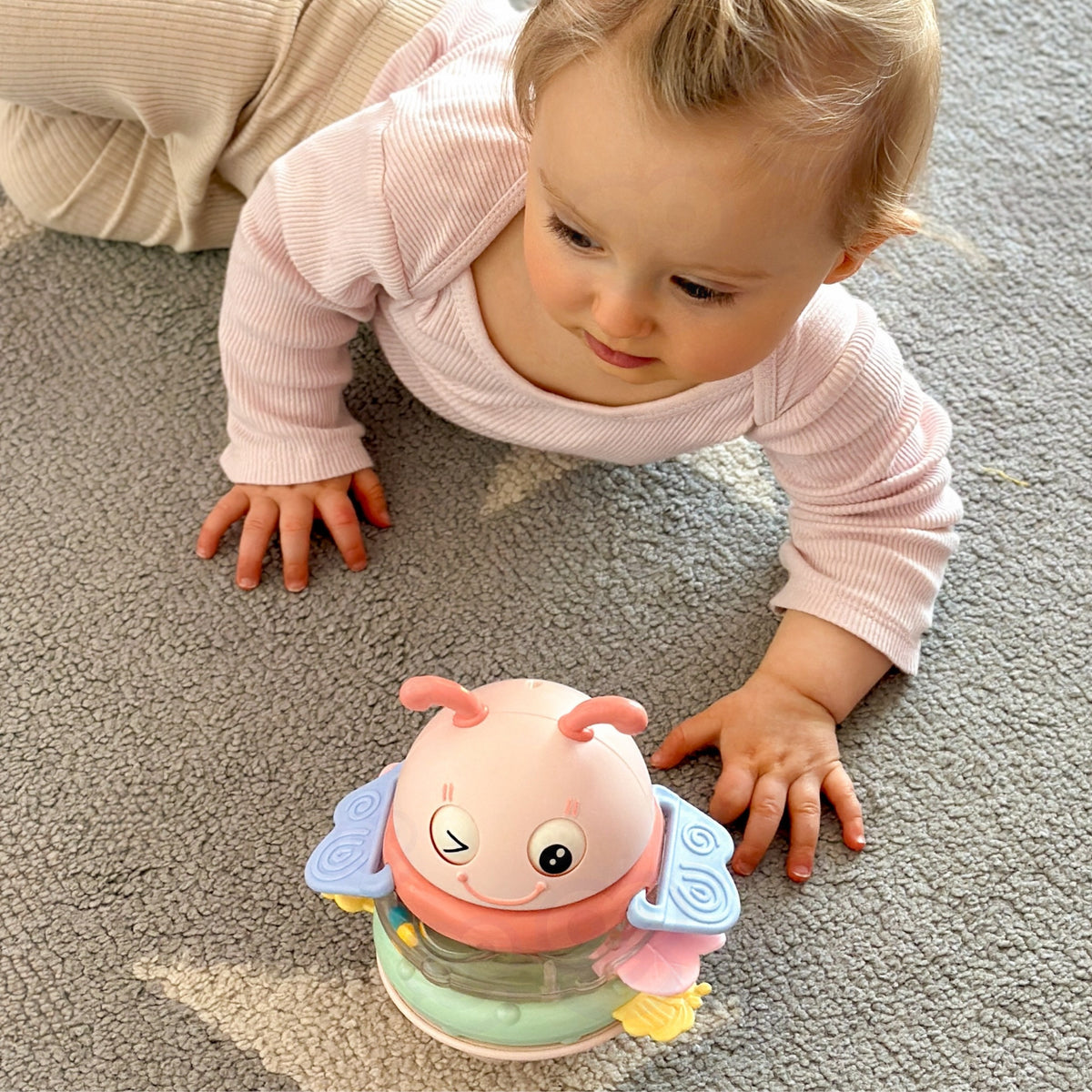 WOOPIE Bitutė Rožinė Nepargriaunama Sensorinė Žaislas 2in1