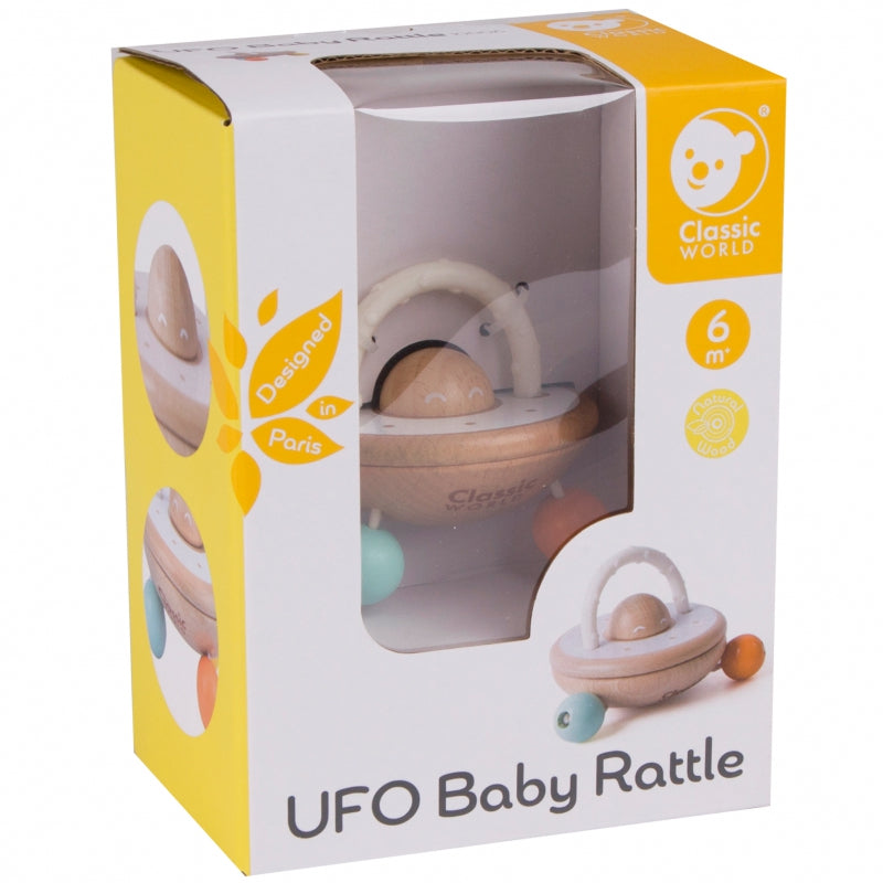 CLASSIC WORLD Medinis barškutis NSO erdvėlaivis – vaizdas 4