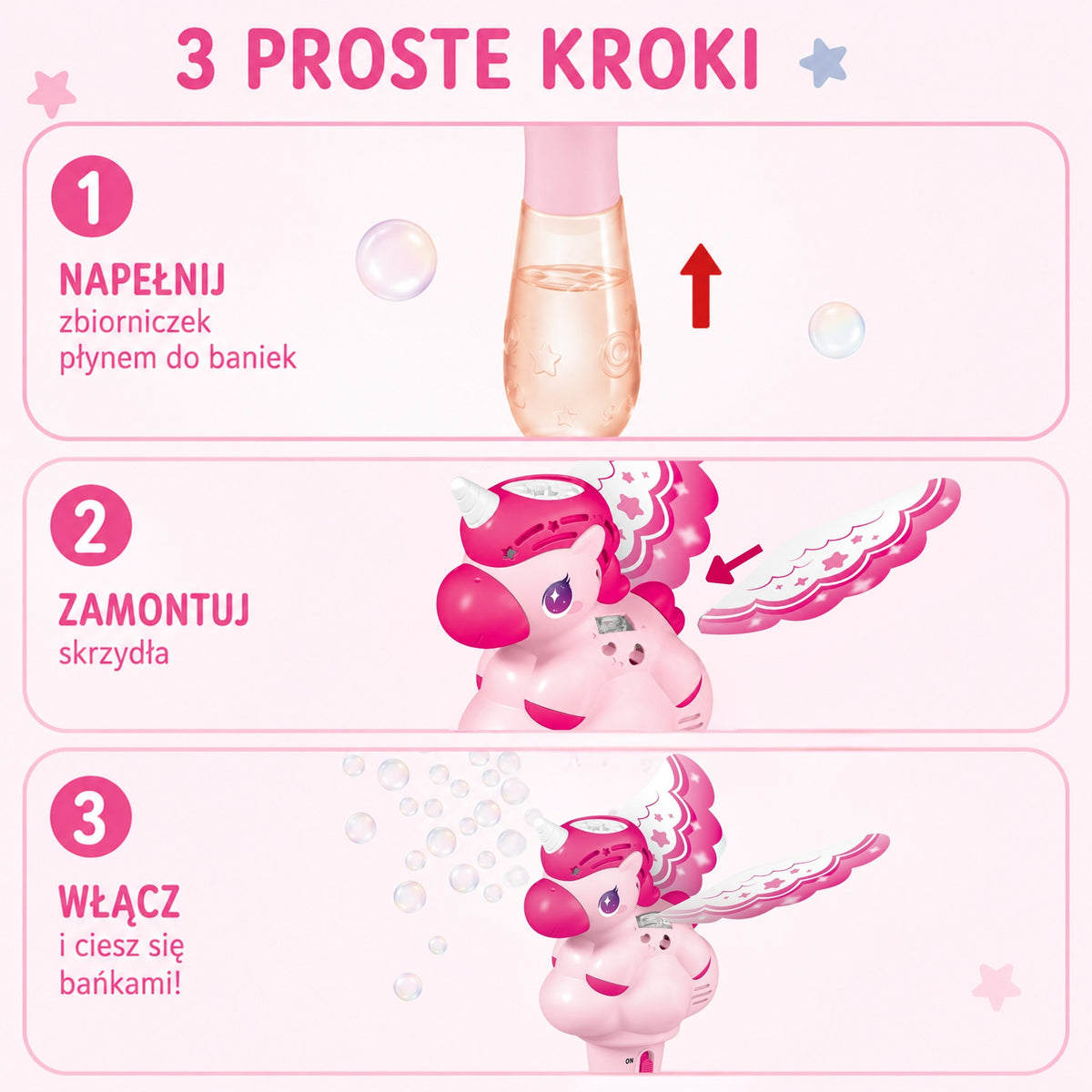 WOOPIE Muilo Burbulų Pistoletas Vienaragis su Sparnais