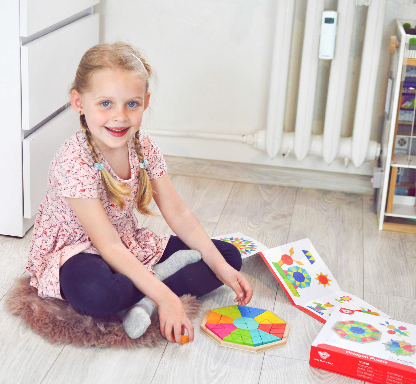 TOOKY TOY aštuonkampė dėlionė mozaikos – vaizdas 3