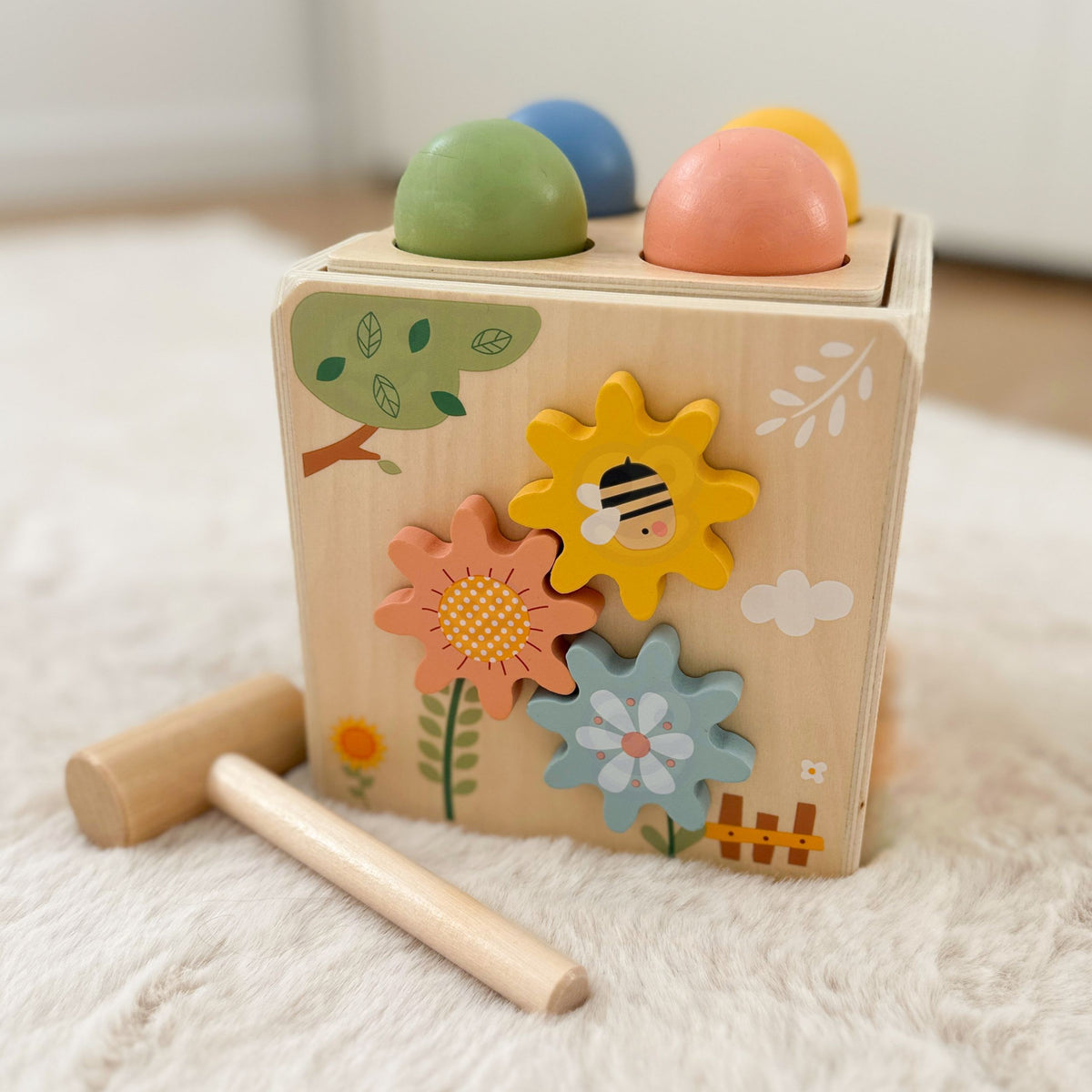 TOOKY TOY Medinis Edukacinis Kubas 5-in-1 su Priedais
