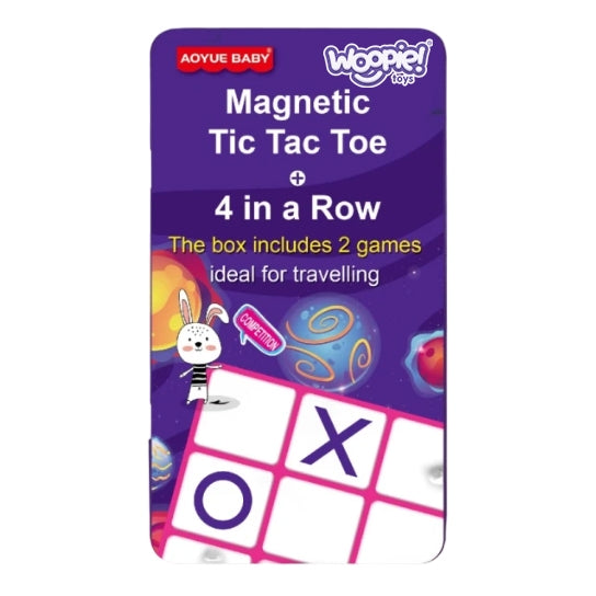 WOOPIE IQ Strateginis magnetinis žaidimas 2in1: Kryžiukai ir nuliukai + 4 eilėje, MINI – vaizdas 8