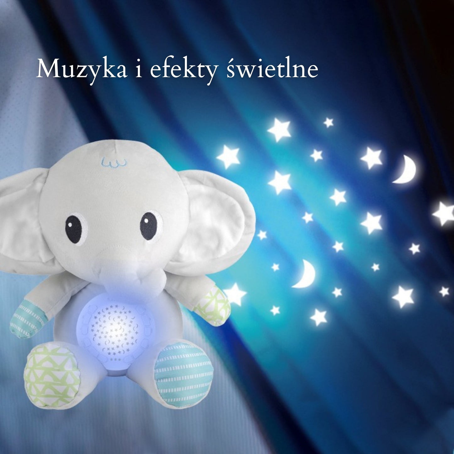 WOOPIE BABY Drambliukas su Projektoriumi ir Raminančiais Garsais 12 Melodijų