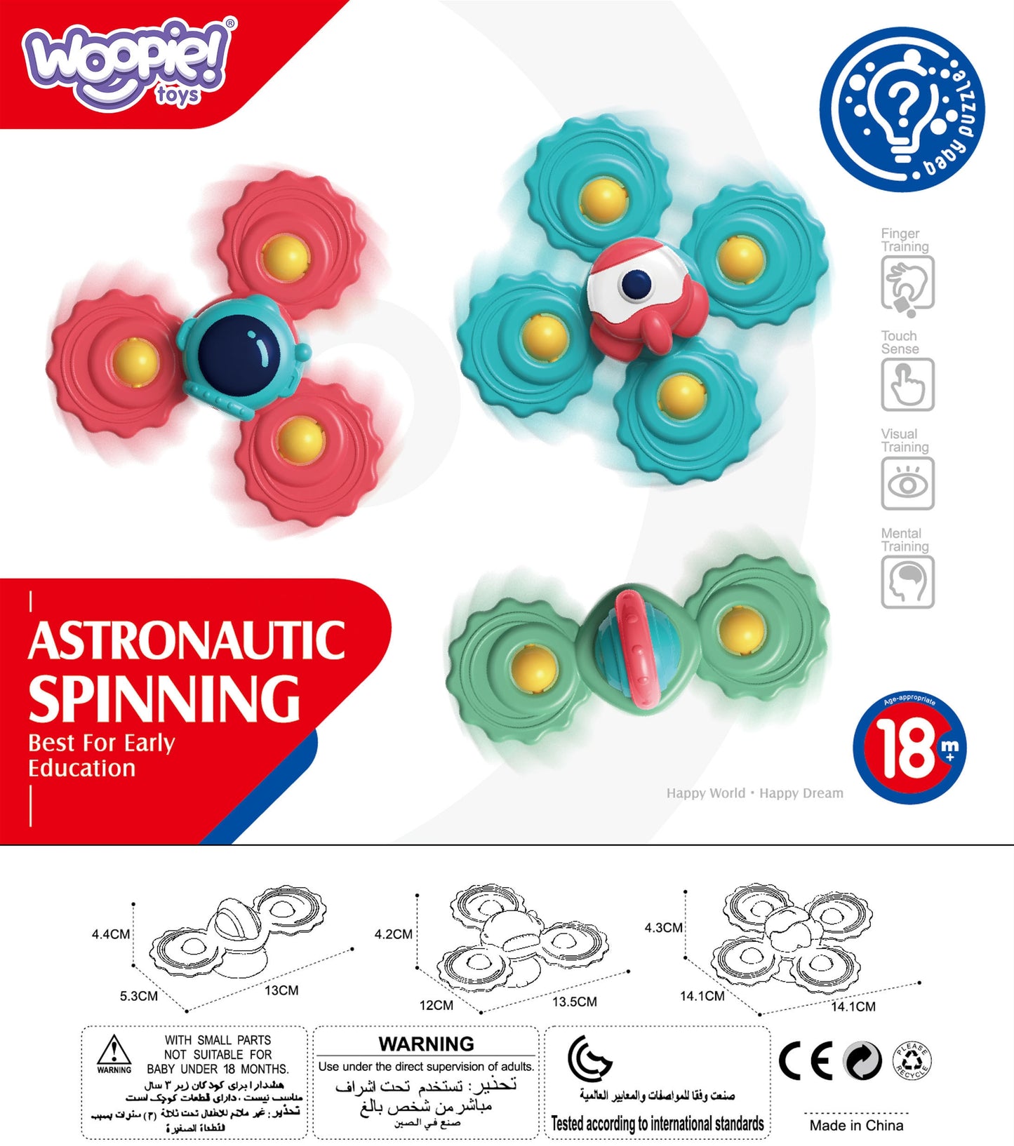 WOOPIE BABY Sukamosios kramtyklės su siurbtukais, 3 vnt rinkinys, rožinė kramtyklė iš arčiau – vaizdas 10